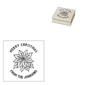 Personalized Family Name Merry Christmas Flower Gummistempel (Stempel)