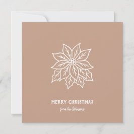 Personalized Family Name Merry Christmas Flower Karte