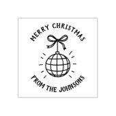 Personalized Family Name Merry Christmas  Gummistempel (Prägung)
