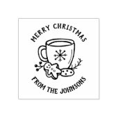 Personalized Family Name Merry Christmas  Gummistempel (Prägung)