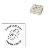 Personalized Family Name Merry Christmas  Gummistempel (Stempel)