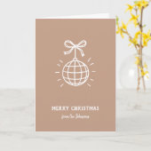 Personalized Family Name Merry Christmas Karte (Gelbe Blume)