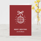 Personalized Family Name Merry Christmas Karte (Gelbe Blume)