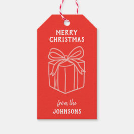 Personalized Family Name Merry Christmas Present Geschenkanhänger