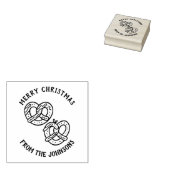Personalized Family Name Merry Christmas Pretzel Gummistempel (Stempel)