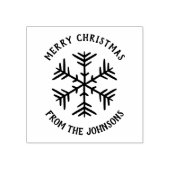 Personalized Family Name Merry Christmas Snowflake Gummistempel (Prägung)