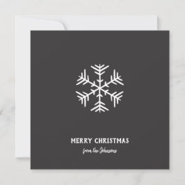 Personalized Family Name Merry Christmas Snowflake Karte