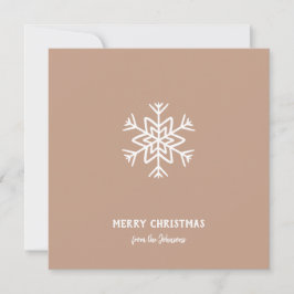 Personalized Family Name Merry Christmas Snowflake Karte