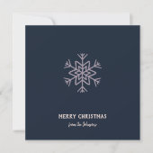Personalized Family Name Merry Christmas Snowflake Karte (Vorderseite)