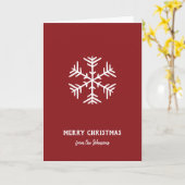 Personalized Family Name Merry Christmas Snowflake Karte (Gelbe Blume)