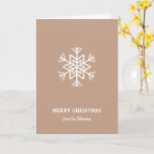 Personalized Family Name Merry Christmas Snowflake Karte (Gelbe Blume)