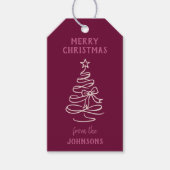 Personalized Family Name Merry Christmas Tree Geschenkanhänger (Vorderseite)