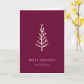 Personalized Family Name Merry Christmas Tree Karte (Gelbe Blume)