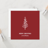 Personalized Family Name Merry Christmas Tree Karte (Vorderseite/Rückseite Beispiel)