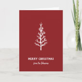Personalized Family Name Merry Christmas Tree Karte (Vorderseite)