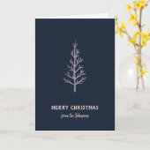 Personalized Family Name Merry Christmas Tree Karte (Gelbe Blume)