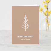 Personalized Family Name Merry Christmas Tree Karte (Gelbe Blume)