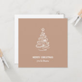 Personalized Family Name Merry Christmas Tree Karte (Vorderseite/Rückseite Beispiel)