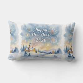 Personalized Family Name New Year Throw Pillow Lendenkissen