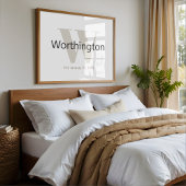 Personalized Family Name Sign Perfect for Weddings Poster