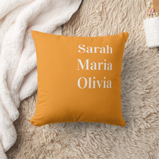 Personalized Family Name Throw Pillow Case, Custom Kissen (Decke)