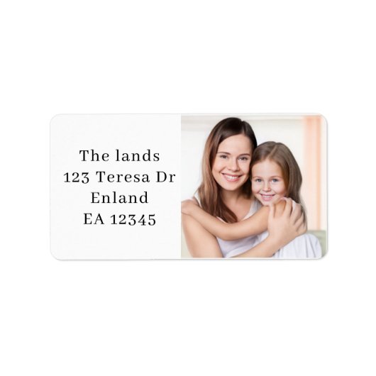 Personalized Family Photo Address Design Adressaufkleber (Vorne)