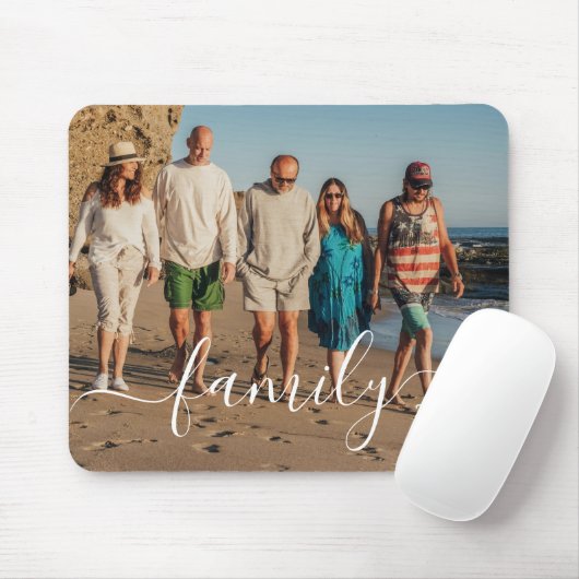 Personalized Family Photo and Text Mousepad (Mit Mouse)
