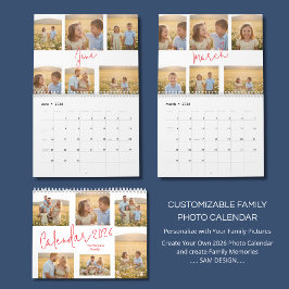 Personalized Family Photo Calendar 2026 Kalender
