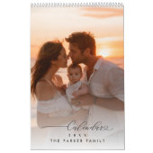 Personalized Family Photo Calendar Minimal Script Kalender (Titelbild)