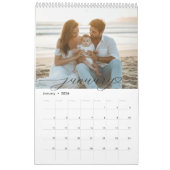Personalized Family Photo Calendar Minimal Script Kalender (Jan 2026)