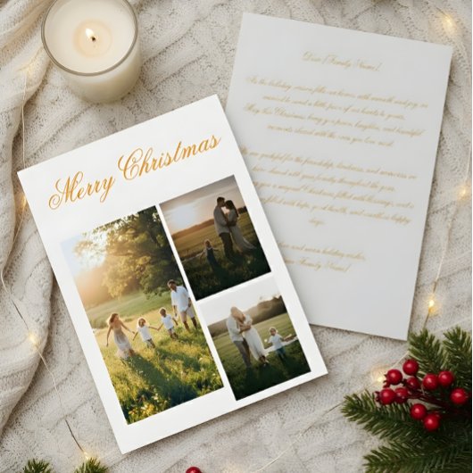 Personalized Family Photo Christmas Card Dankeskarte
