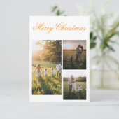 Personalized Family Photo Christmas Card Dankeskarte (Stehend Vorderseite)