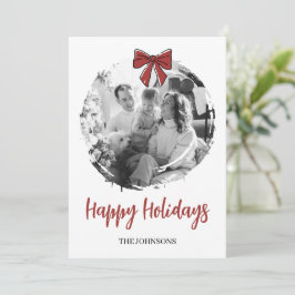 Personalized Family Photo Christmas Card Feiertagskarte