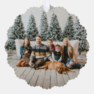 Personalized Family Photo Christmas Ornament Tag Karte