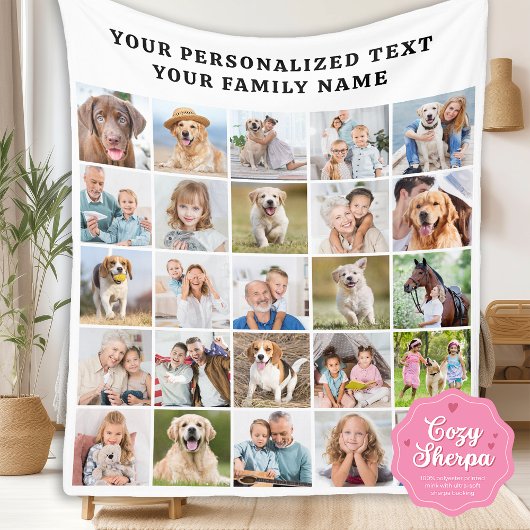 Personalized Family Photo Collage Cute 25 Picture Sherpadecke