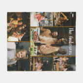 Personalized Family Photo Collage Fleece Blanket (Vorderseite (Horizontal))