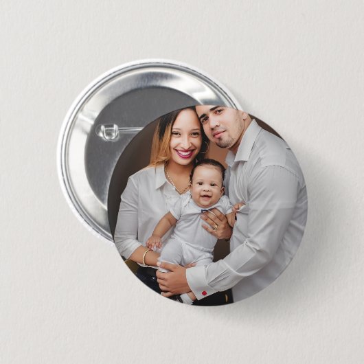 Personalized Family Photo Custom Button (Vorne & Hinten)