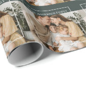 Personalized Family Photo | Custom Family Name Geschenkpapier (Rolleneckpunkt)