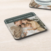 Personalized Family Photo | Custom Family Name Getränkeuntersetzer (Linke Seite)