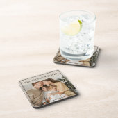 Personalized Family Photo | Custom Family Name  Getränkeuntersetzer (Rechte Seite)