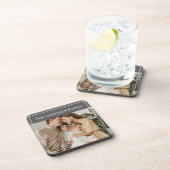 Personalized Family Photo | Custom Family Name  Getränkeuntersetzer (Rechte Seite)