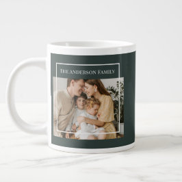 Personalized Family Photo | Custom Family Name Jumbo-Tasse