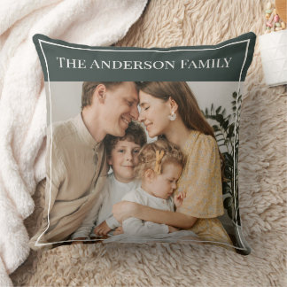Personalized Family Photo | Custom Family Name Kissen