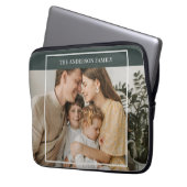 Personalized Family Photo | Custom Family Name Laptopschutzhülle (Vorderseite Links)