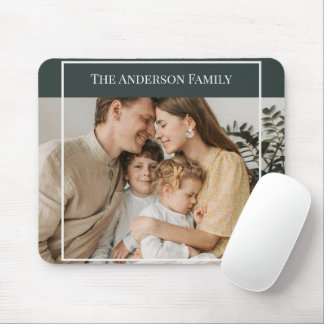 Personalized Family Photo | Custom Family Name  Mousepad