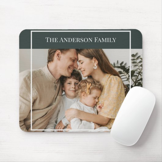 Personalized Family Photo | Custom Family Name  Mousepad (Mit Mouse)
