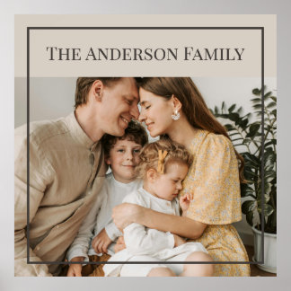 Personalized Family Photo | Custom Family Name Poster
