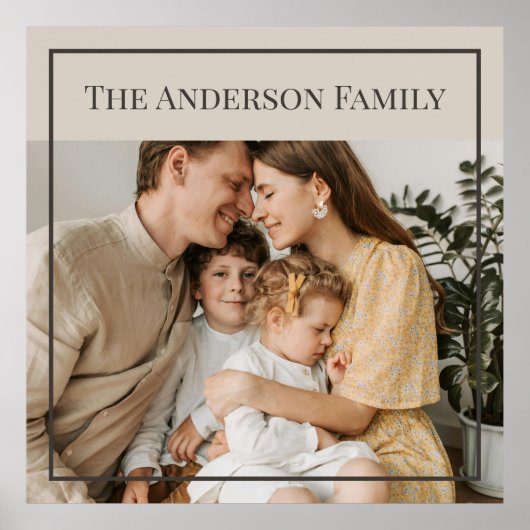 Personalized Family Photo | Custom Family Name Poster (Vorne)