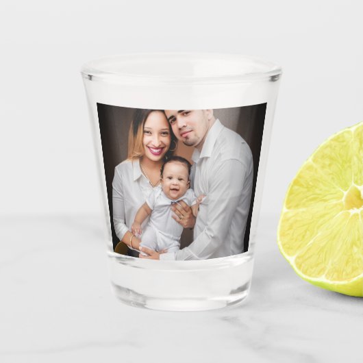 Personalized Family Photo Custom Schnapsglas (Vorderseite)