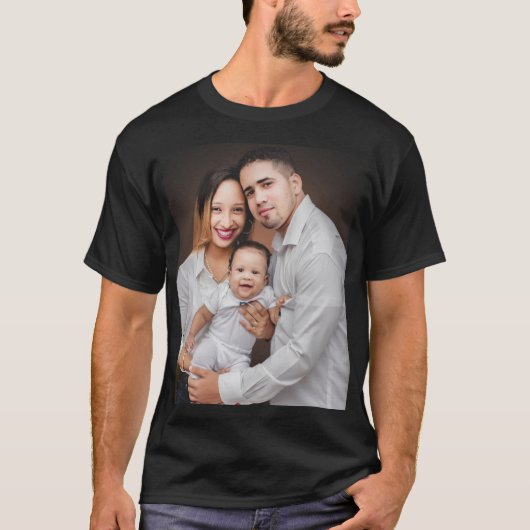 Personalized Family Photo Custom   T-Shirt (Vorderseite)
